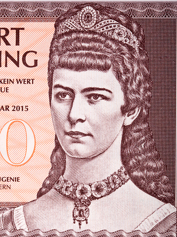 Empress Elisabeth of Austria a portrait from money - Shillings
