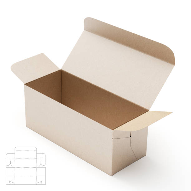 istock Standard Retail Box with Blueprint Drawing 1485987409