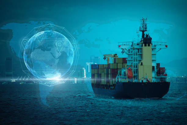 istock Global logistics partnership Industrial Container Cargo freight ship 1485995054