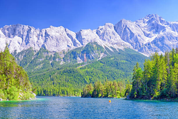 istock Eibsee Lake and Zugspitze mountain 1485996901