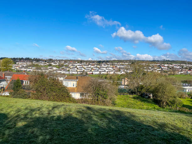 istock Morning sunlight on welsh town municipal housing 1485998995