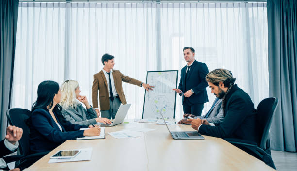 istock Multiracial business people having meeting and brainstorming discussed about work 1485999158