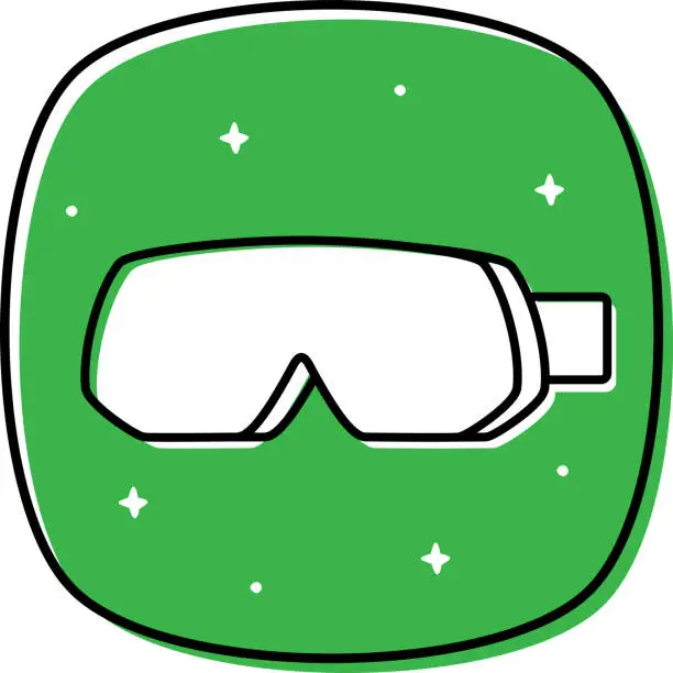 Vector illustration of Virtual Reality Headset Doodle 2
