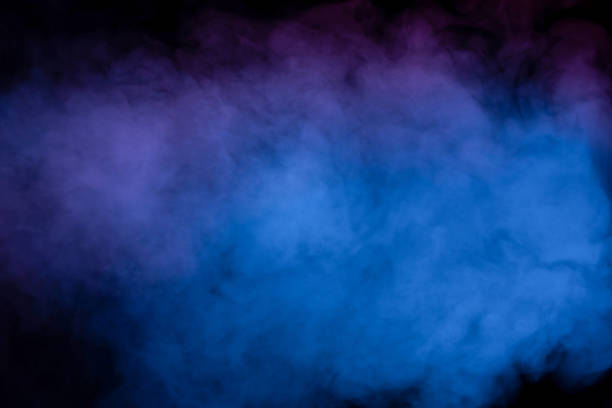 istock Blue and purple steam on a black background. 1486004088