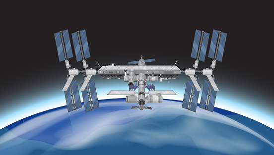 International Space Station (ISS) in Space illustration
