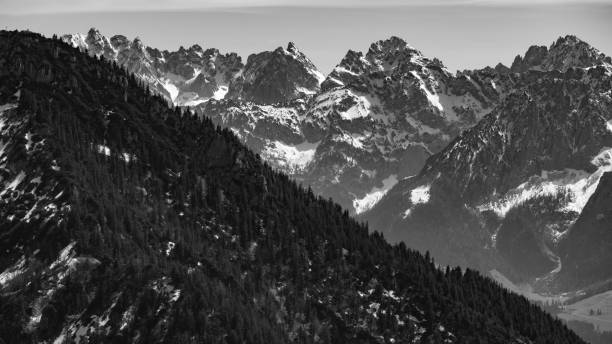 istock Panoramic view of mountains in the Karwendel mountain range 1486007635