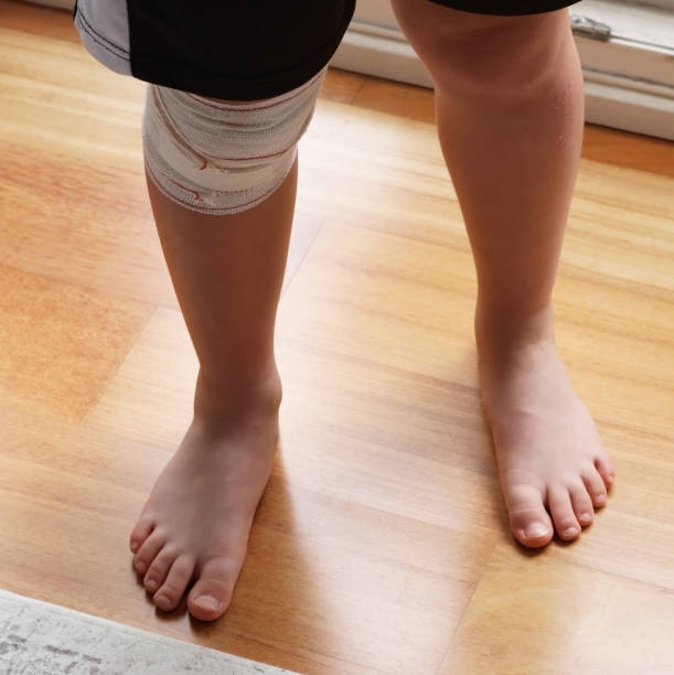 istock A child's bandaged knee. Selective focus. 1486010091