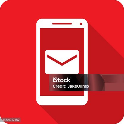 istock Letter Smartphone Icon Silhouette 1486012182