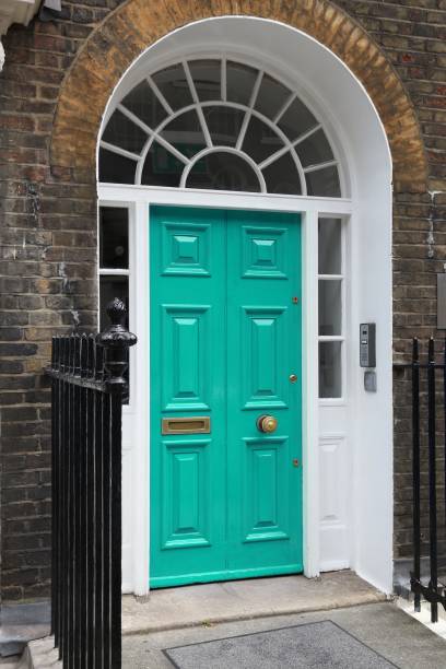 istock Turquoise colored door in London 1486012340