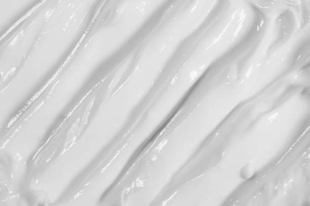 istock Texture of white cream for body or face 1486015045