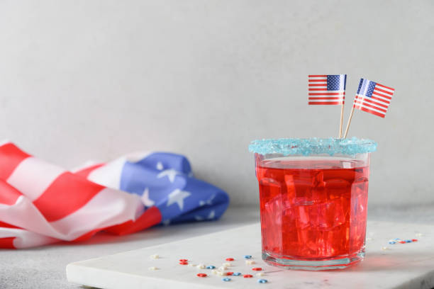 istock Patriotic red pomegranate margarita for July 4th. 1486018140