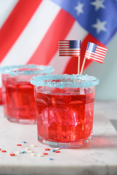 istock Patriotic red pomegranate margarita for July 4th. 1486018145