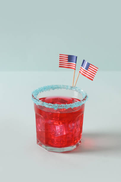 istock Patriotic red pomegranate margarita for July 4th. 1486018147