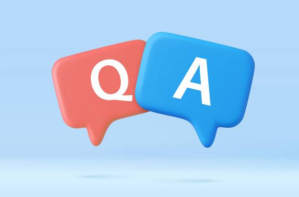 3d Speech bubble with q and a letters, 3d Speech bubble with q and a letters, questions and answers, faq chat. 3d rendering. Vector illustration q and a stock illustrations