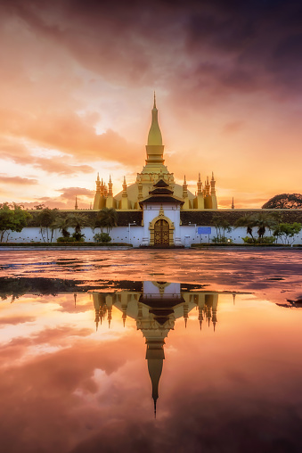 Phra That Luang of Vientiane, Lao PDR. It is a beautiful golden relic.
