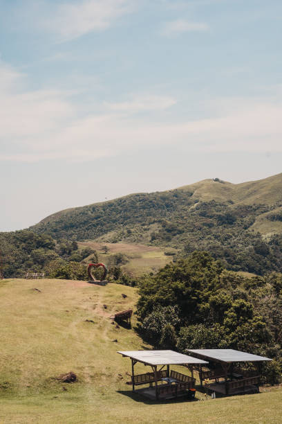 Wooden pavilion situated on a hill, Southern Leyte, Philippines