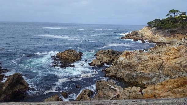 istock Scenic view of a rocky beach with large cliffs in the background 1486023706