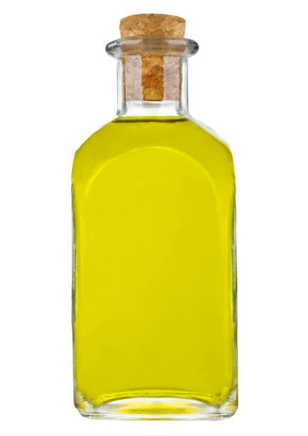 istock Olive oil in a glass bottle isolated 1486030348