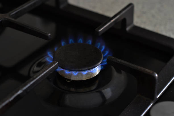 istock A gas stove on which the gas is turned on 1486032822