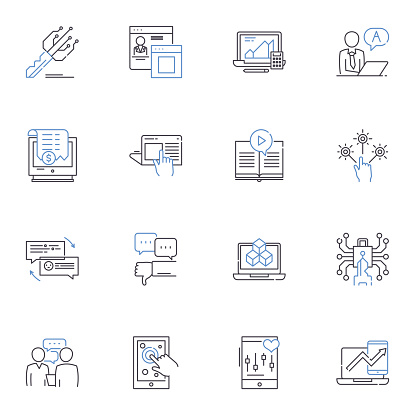 Enriching outline icons collection. Nourishing, Enlightening, Empowering, Uplifting, Inspiring, Satisfying, Fulfilling vector and illustration concept set. Transformative,Motivating linear signs and symbols