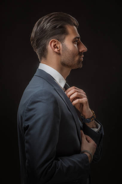 istock Handsome elegant male posing for studio portrait 1486044071