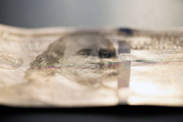 istock Hundred of US dollars on black background 1486049342