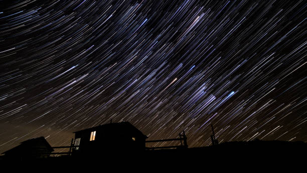 istock Star trails in the night sky 1486053605