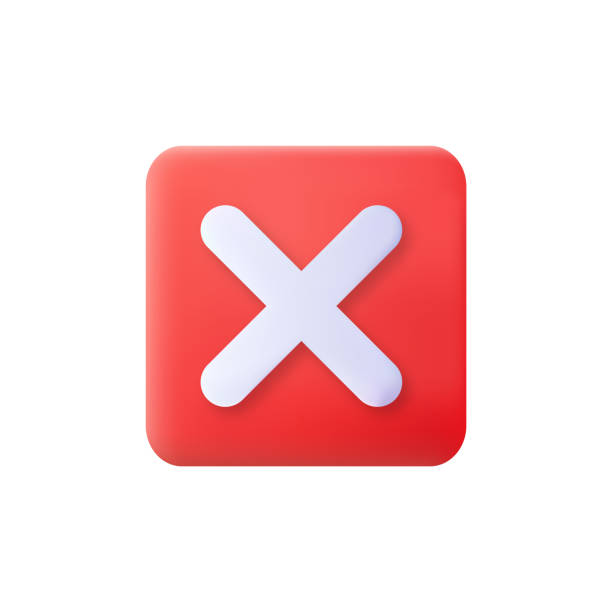 ilustrações de stock, clip art, desenhos animados e ícones de 3d red cross icon isolated on white background - interface icons election voting usa