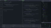 Developer Software Code Mockup With Generic Programming Language Dark ...