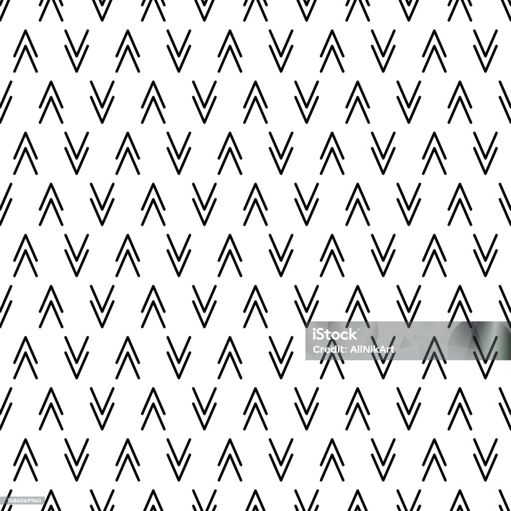 Triangle With Check Block Pattern Double Triangles Check Mark Boho Herringbone Pattern Abstract Ethnic ...