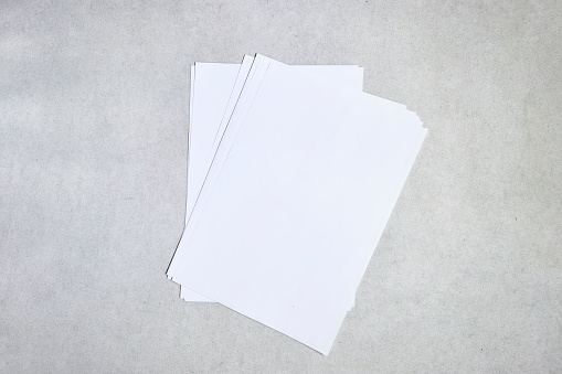 Blank paper sheet on whiteisolated on a white background. Added clipping path