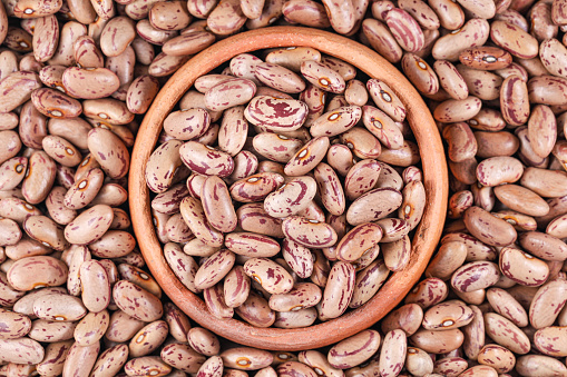 Rajma Chitra (Speckled Kidney Beans), Spotted kidney beans in Pottery
