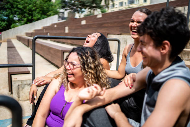 istock Happy friends talking outdoors 1486077347