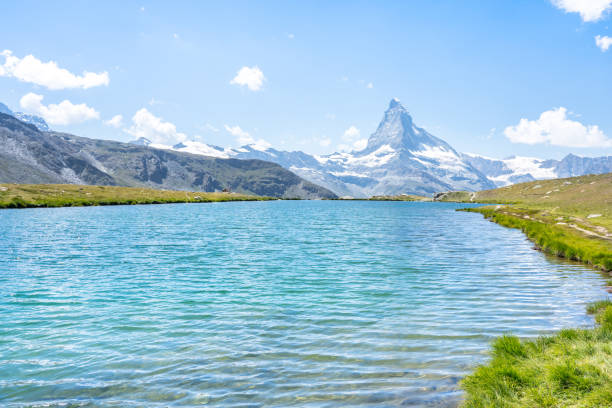 istock Matterhorn with Stellisee, Zermatt,  Switzerland 1486087392