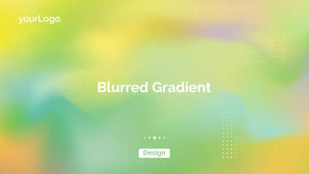 Vector illustration of Abstract blurred gradient fluid vector background design wallpaper template with dynamic color, waves, and geometric shape