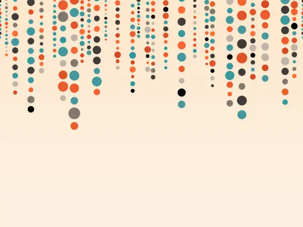 Vector illustration of Dot Abstract Confetti Celebration Streamer Modern Background