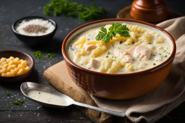 istock Chicken and Macaroni Soup in a Cup 1486097716