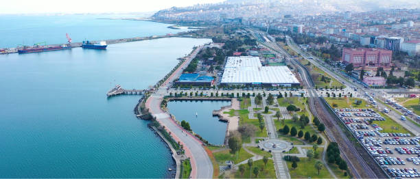 istock cargo ship carrying container and running for import goods from cargo yard port to custom ocean concept technology transportation , customs clearance. top view 1486123369