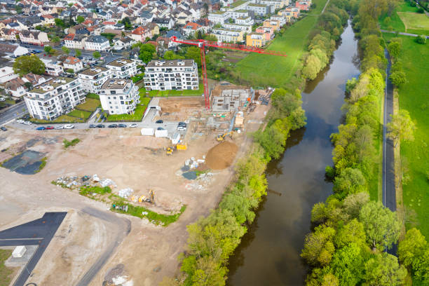 istock Large construction site - apartment buildings 1486123899