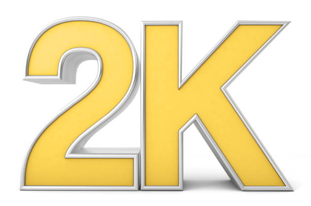 istock 2K 3d. 2k followers isolated on white background. 3D rendering 1486126336