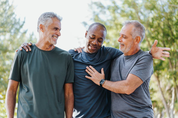 istock Three friends having fun in the public park 1486145982