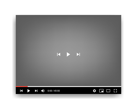 streaming video design template isolated on white background. vector illustration