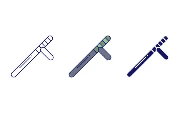 Vector illustration of Baton vector icon