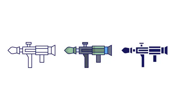 Vector illustration of Bazooka vector icon