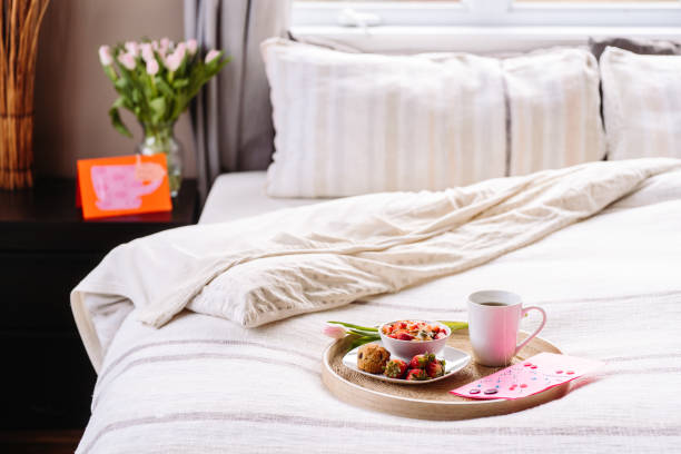 istock Healthy breakfast in bed for Mother's Day. 1486151123