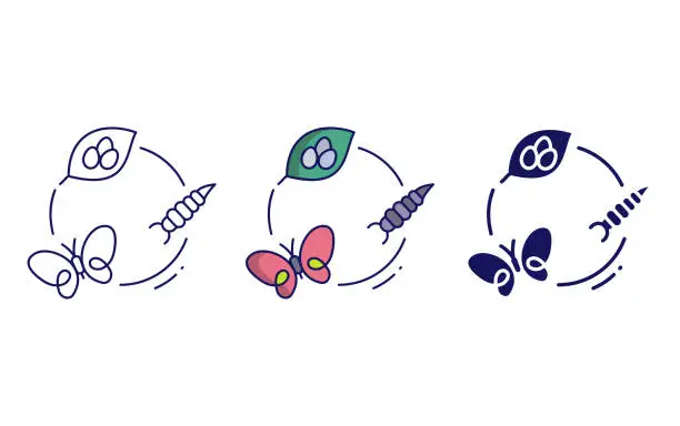 Vector illustration of Life cycle vector icon