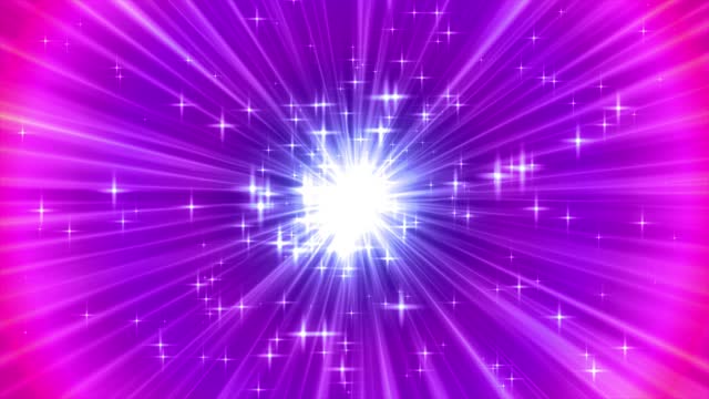 4K Background video with shining lights. Radial laser beam and Iridescent light. 3D Rendering Colored Warp Loop Star Burst, Flying Through Hyperspace, Endless Hyper Jump Tunnel, VJ Loops High-Speed Multicolored.