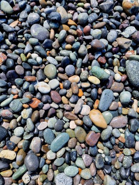 istock Colorful rounded pebbles on the beach 1486159106