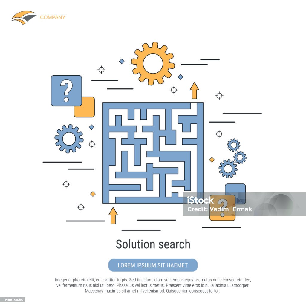 Solution Search Vector Concept Stock Illustration - Download Image Now ...