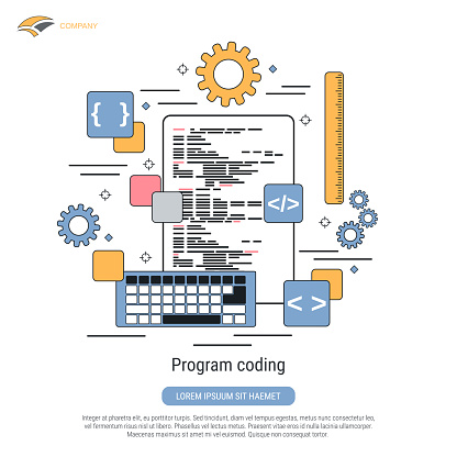 Program Coding Vector Concept Stock Illustration - Download Image Now ...